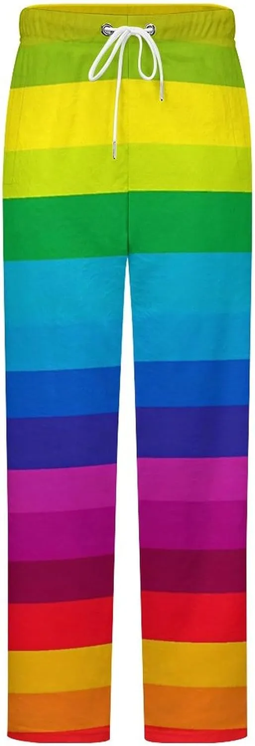LGBT Rainbow Women's Pajama Pants Fleece Warm Pj Bottoms Sleepwear Lounge Pants Loungewear