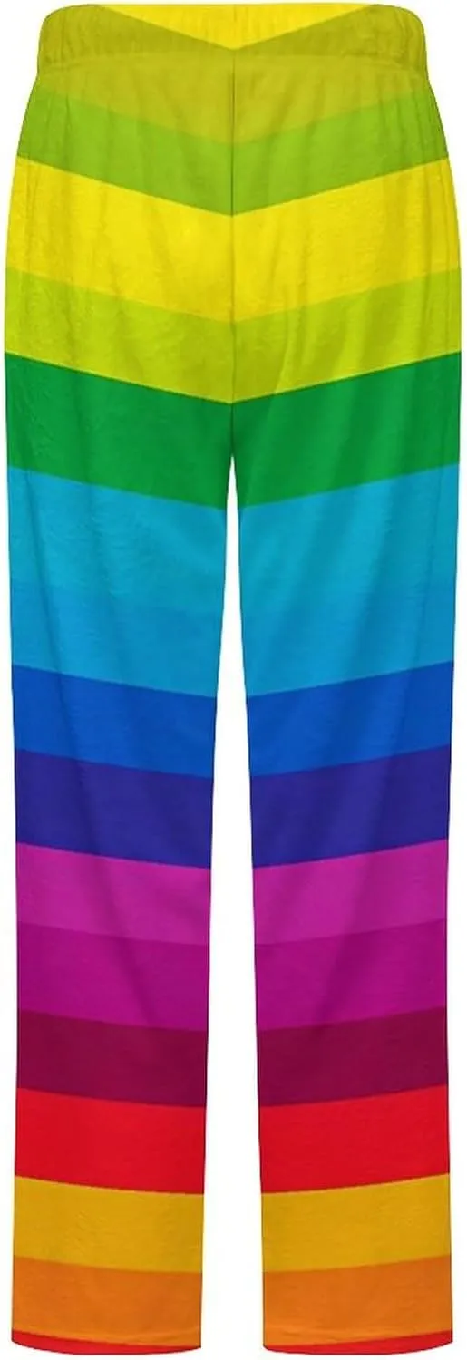 LGBT Rainbow Women's Pajama Pants Fleece Warm Pj Bottoms Sleepwear Lounge Pants Loungewear