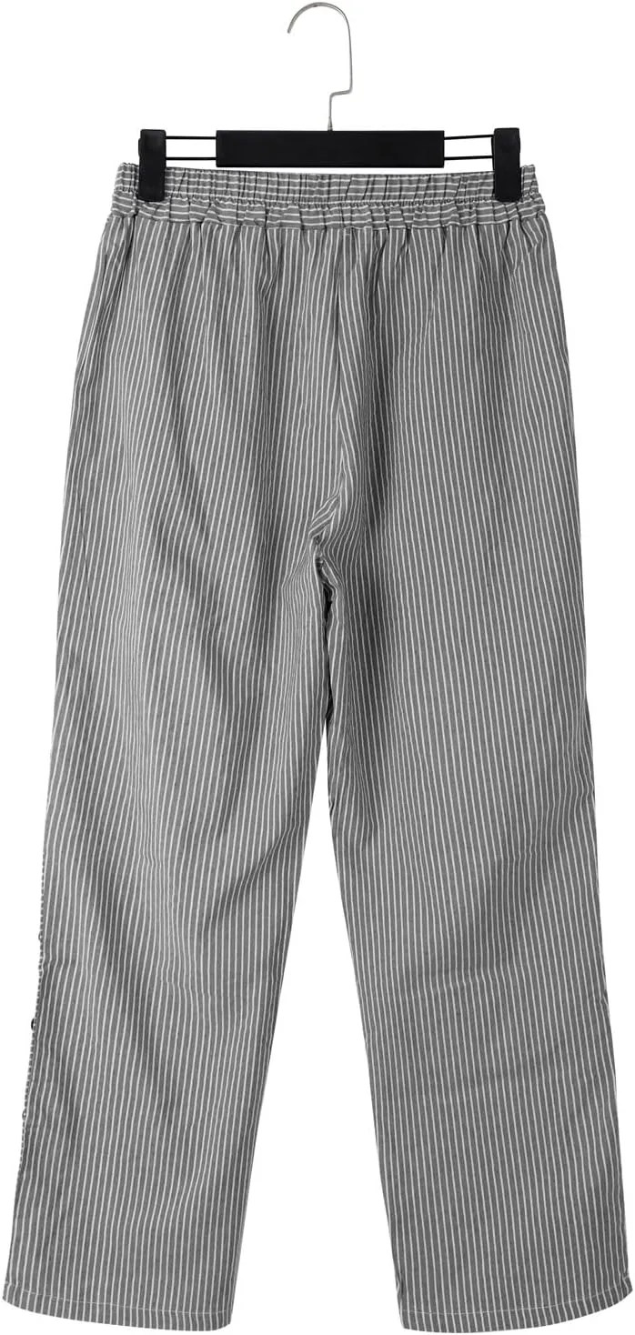 Linen Pants Women Summer Petite Striped Pants Ladies Gauze Pant Women's Pull On Trousers for Women Striped Pants
