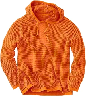 Long Sleeve Waffle Knit Pullover Hoodies for Men Lightweight Workout Drawstring Hooded Sweatshirts with Pocket