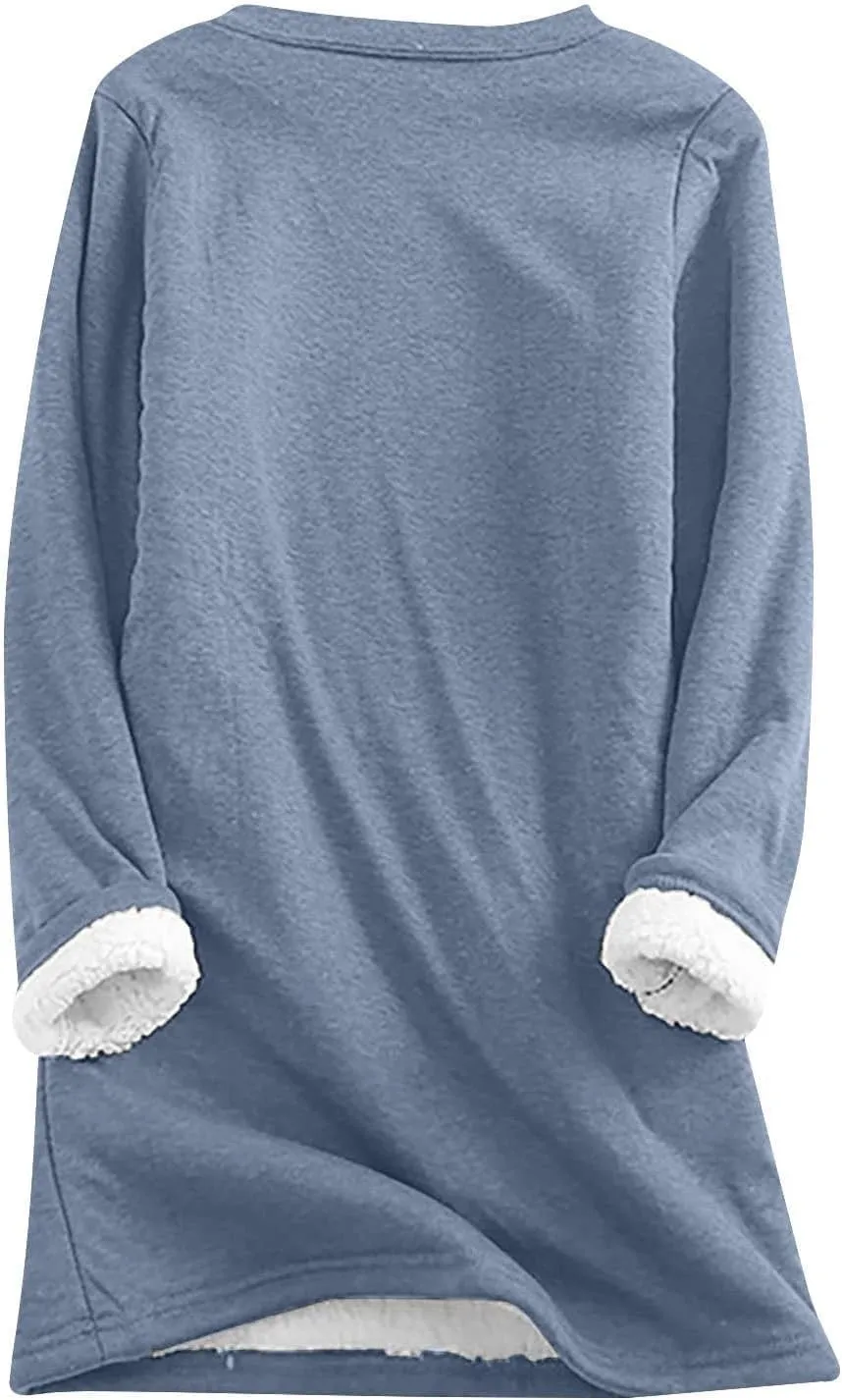 Lounge Sets for Women Yes I'm Cold Me 24:7 Sweatshirt Winter Warm Sherpa Fleece Lined Pants Soft Pjs Sleepwear