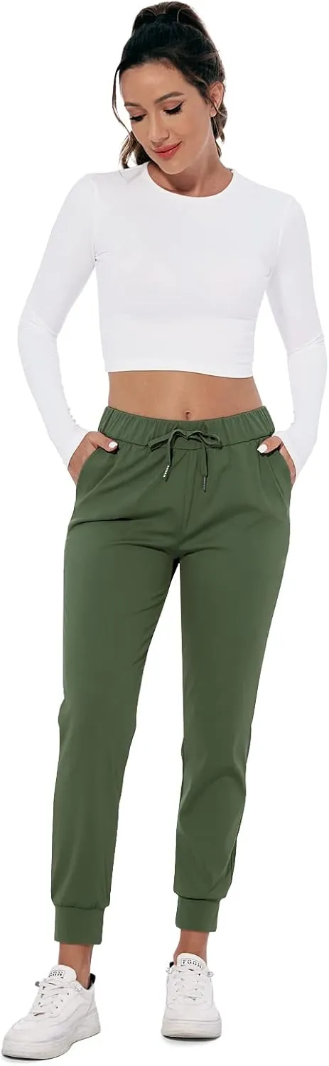 M MOTEEPI Womens Joggers Lightweight Running Pants with Pockets, Drawstring Jogging Pants