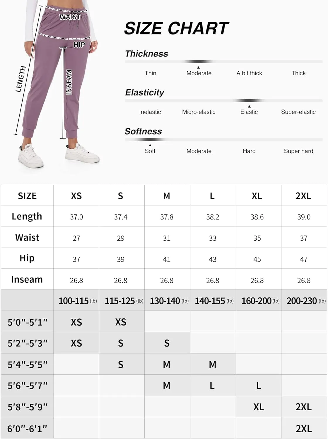 M MOTEEPI Womens Joggers Lightweight Running Pants with Pockets, Drawstring Jogging Pants