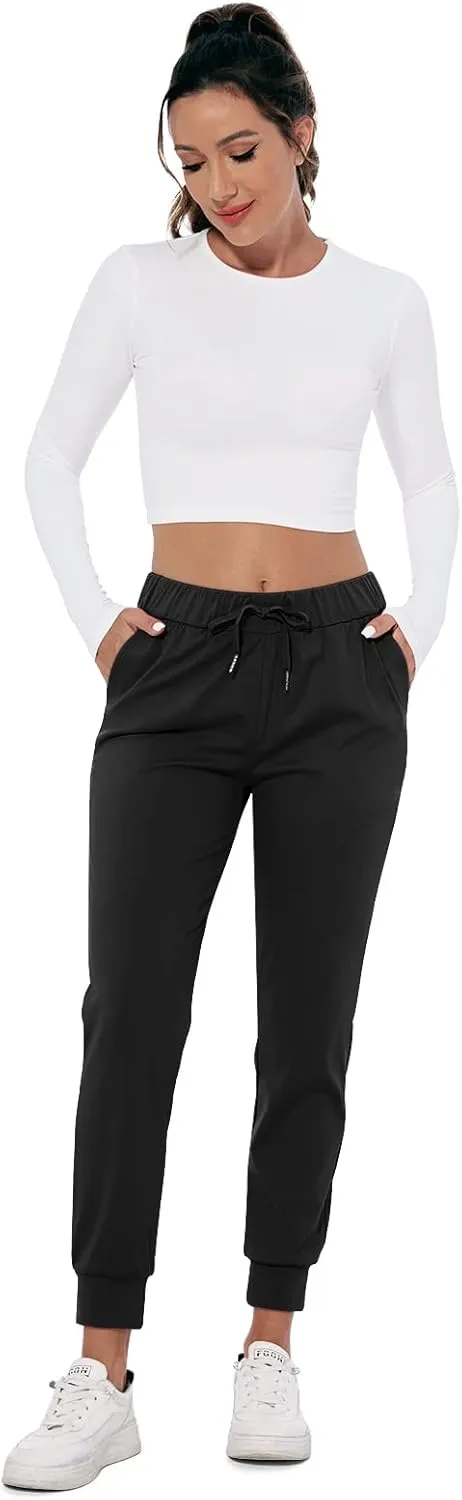 M MOTEEPI Womens Joggers Lightweight Running Pants with Pockets, Drawstring Jogging Pants