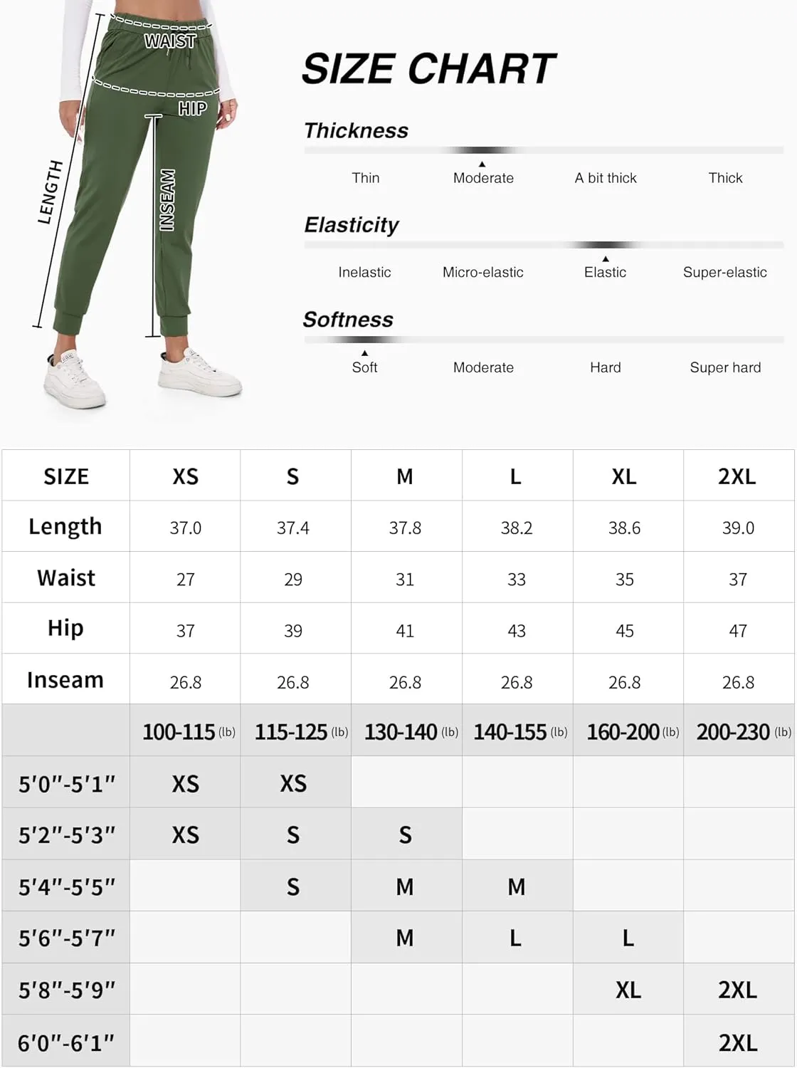M MOTEEPI Womens Joggers Lightweight Running Pants with Pockets, Drawstring Jogging Pants