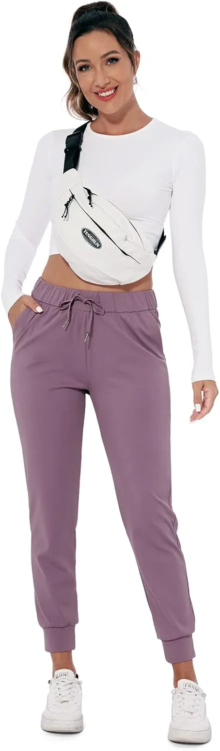 M MOTEEPI Womens Joggers Lightweight Running Pants with Pockets, Drawstring Jogging Pants