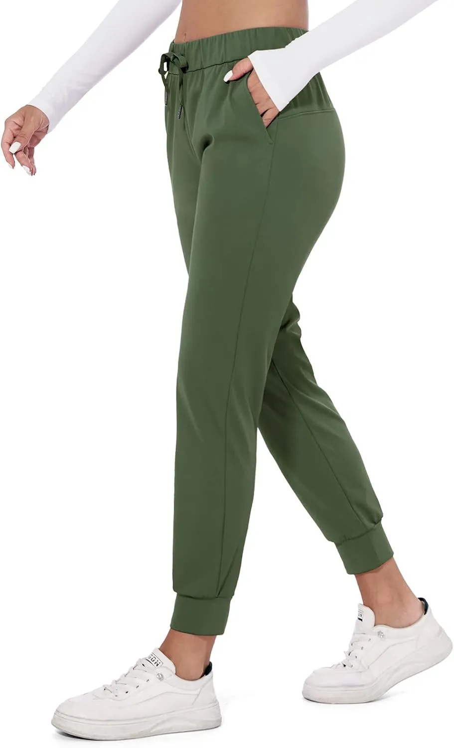 M MOTEEPI Womens Joggers Lightweight Running Pants with Pockets, Drawstring Jogging Pants