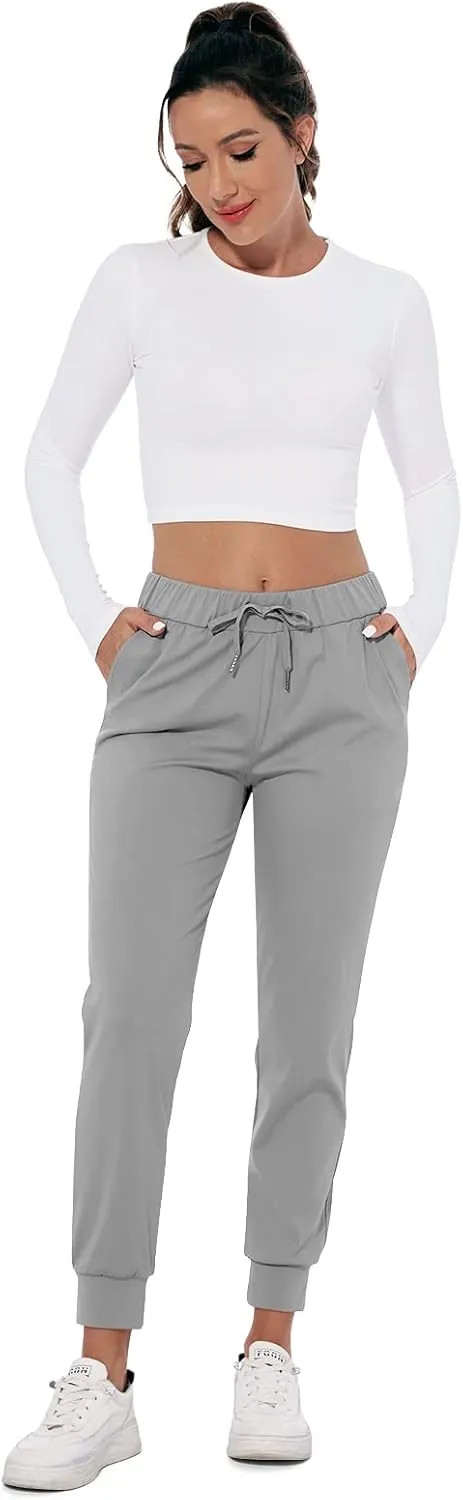 M MOTEEPI Womens Joggers Lightweight Running Pants with Pockets, Drawstring Jogging Pants