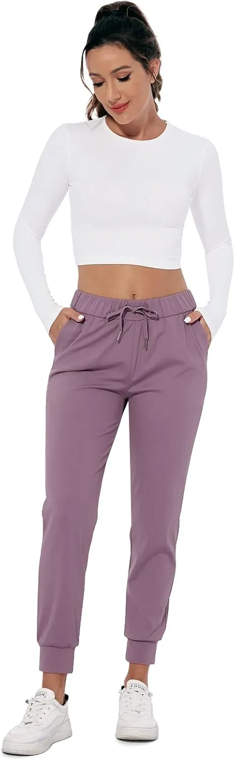 M MOTEEPI Womens Joggers Lightweight Running Pants with Pockets, Drawstring Jogging Pants