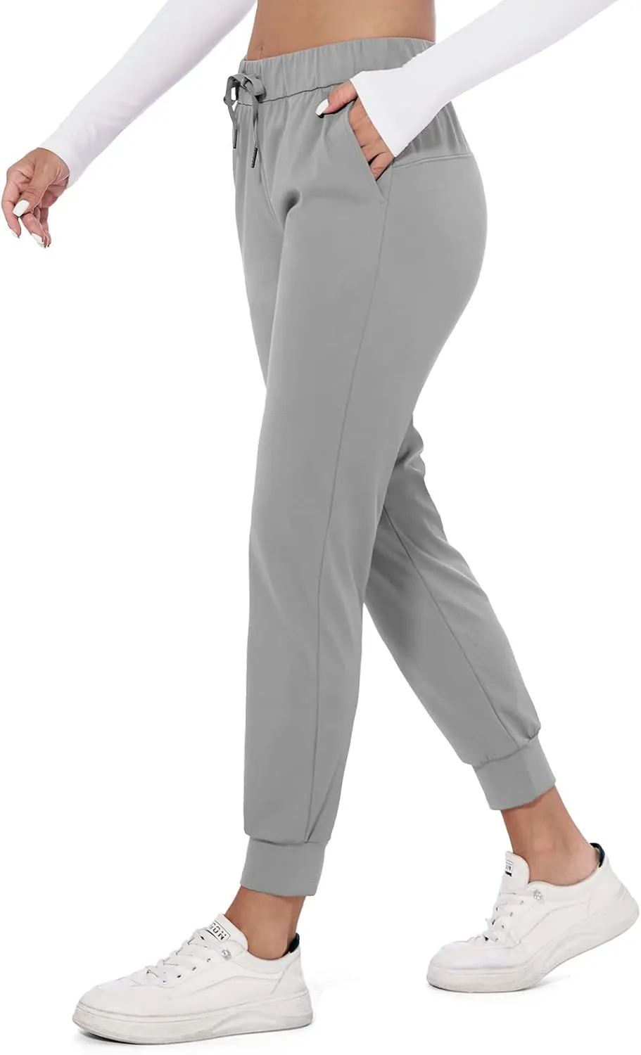 M MOTEEPI Womens Joggers Lightweight Running Pants with Pockets, Drawstring Jogging Pants