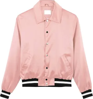 Ma Croix Luxurious Satin Bomber Jacket Button Up Premium Street Inspired Activewear