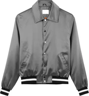 Ma Croix Luxurious Satin Bomber Jacket Button Up Premium Street Inspired Activewear