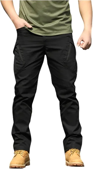 Men Outdoor Cargo Pant Lightweight Hiking Cargo Work Pants Water Resistant Travel Climbing Outdoor Stretch Pants