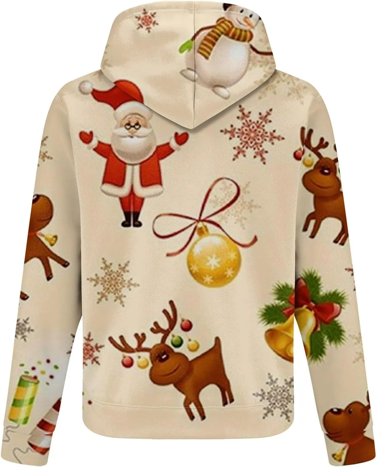 Men's Athletic Hoodie Tracksuit Funny Christmas Tracksuit 2 Piece Funny Reindeer Santa Casual Athletic Jogging Suits