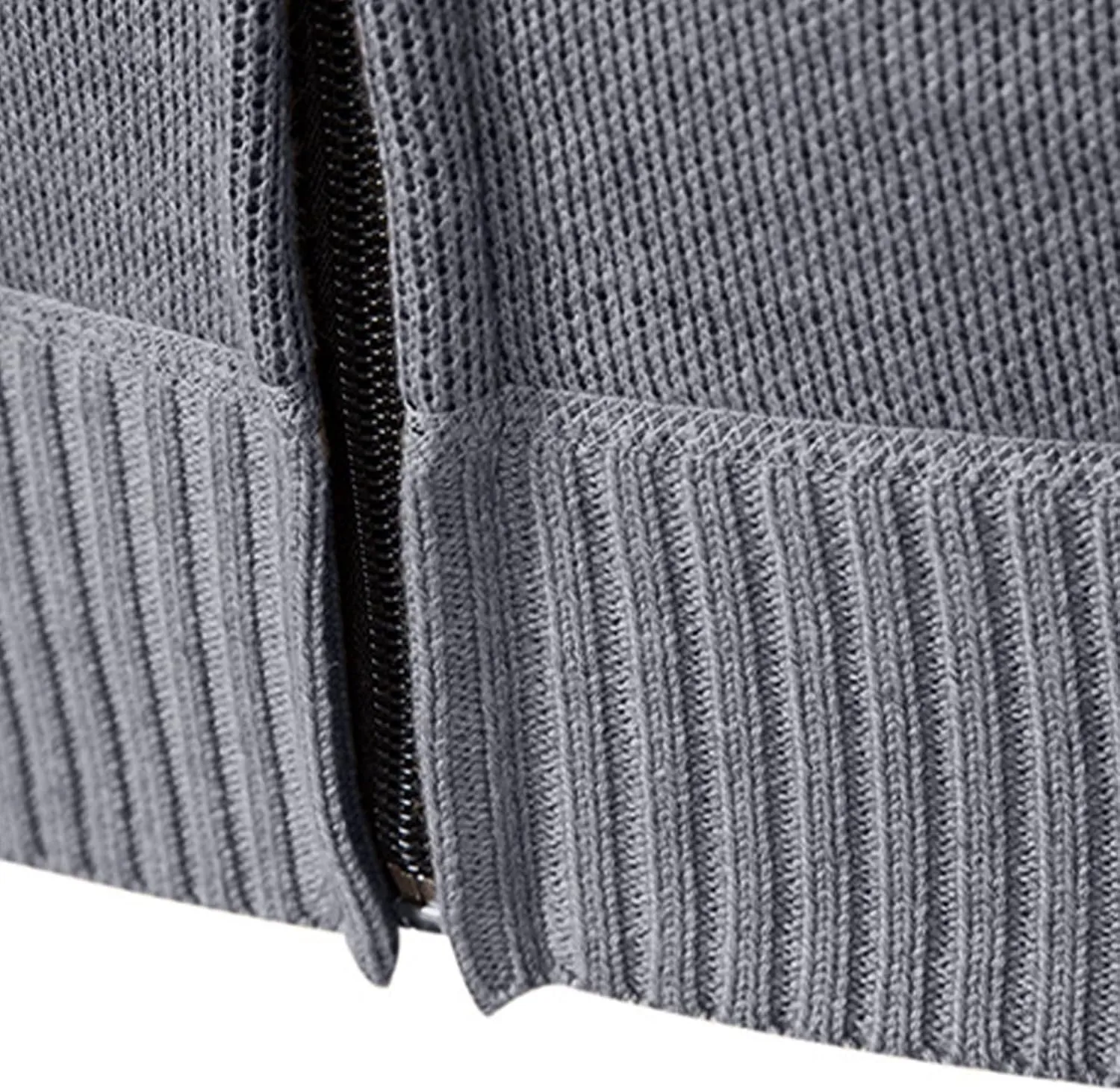 Mens Cardigan Sweater Fall Knitted Cardigan Full Zip Up Sweater Stand Collar Long Sleeve Sweater Fall Cardigan