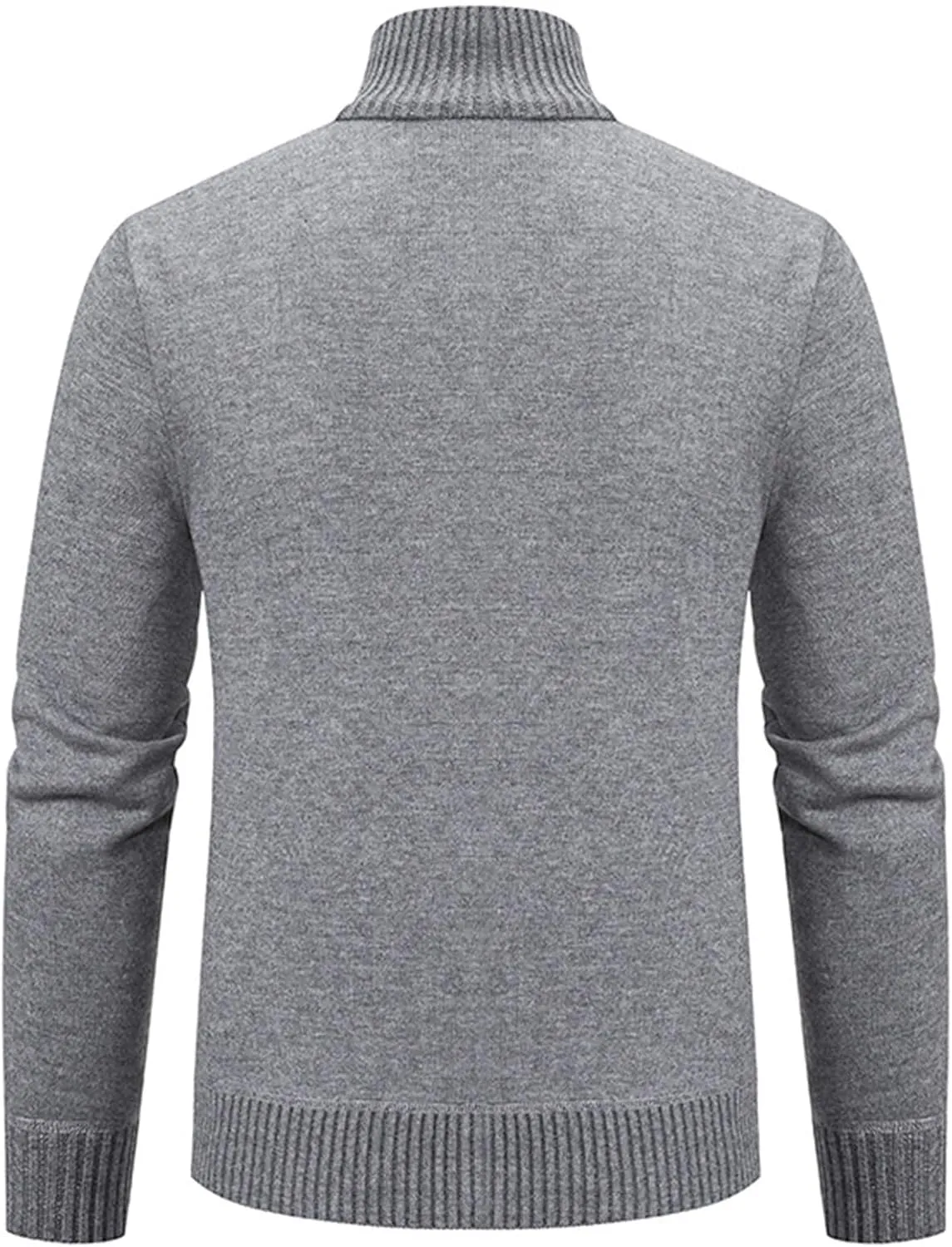 Mens Cardigan Sweater Fall Knitted Cardigan Full Zip Up Sweater Stand Collar Long Sleeve Sweater Fall Cardigan