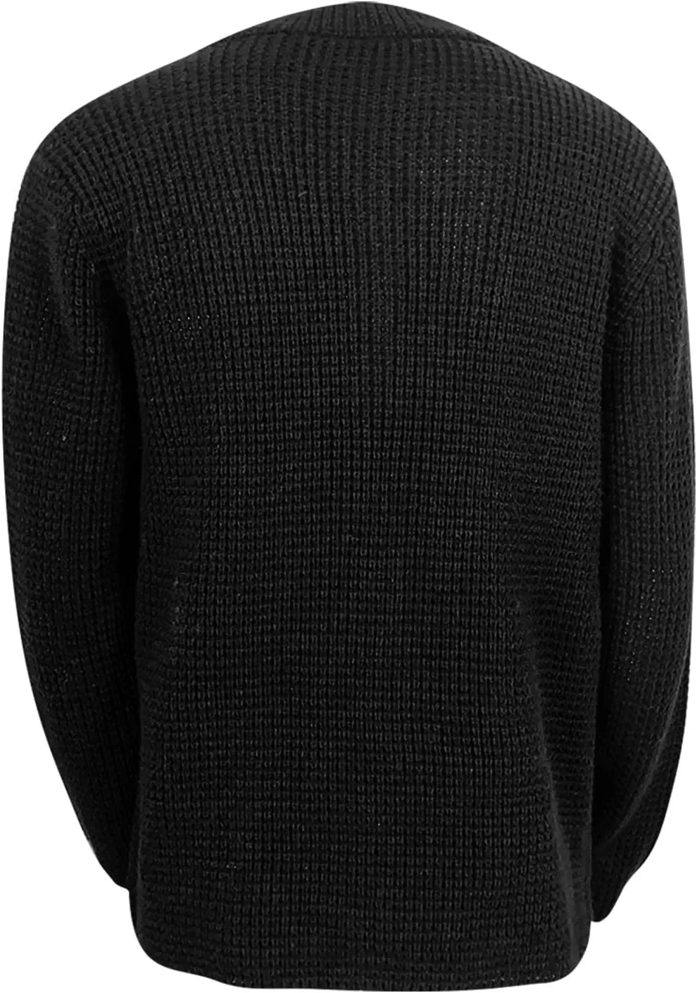 Mens Cardigan with Buttons Knitted Lapel Oversized Cardigan Sweater Lightweight Warm Lounge Winter Cardigan