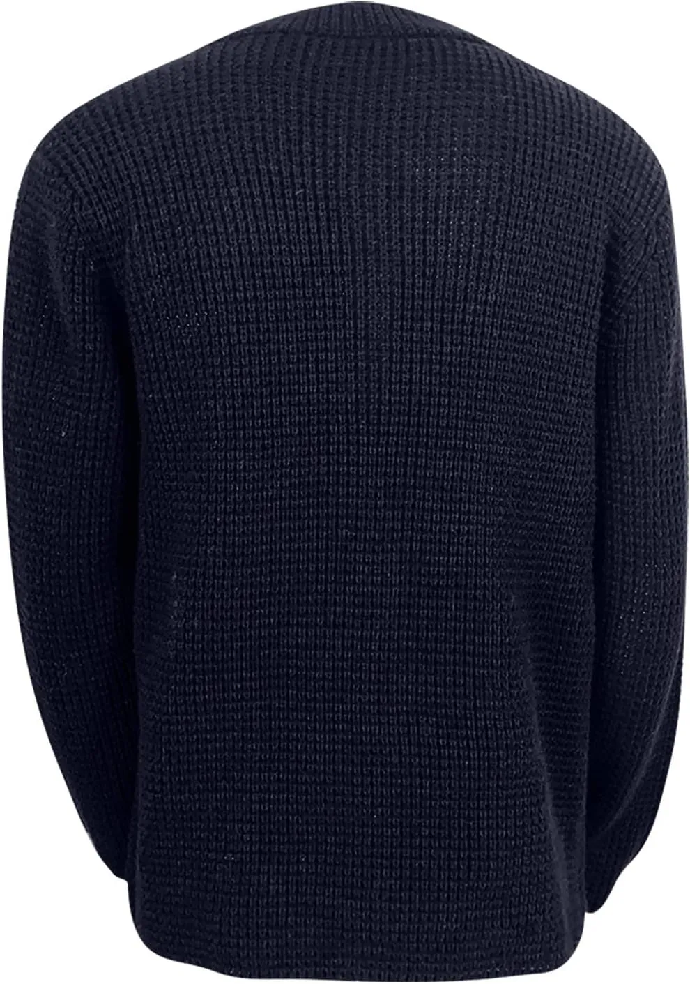 Mens Cardigan with Buttons Knitted Lapel Oversized Cardigan Sweater Lightweight Warm Lounge Winter Cardigan
