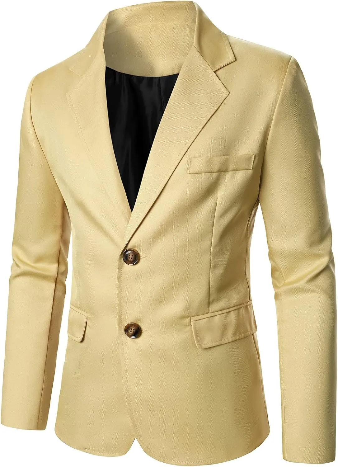 Mens Casual Lightweight Blazer Jacket Two Button Business Jackets Regular Fit Stretch Sport Coats Dinner Jacket