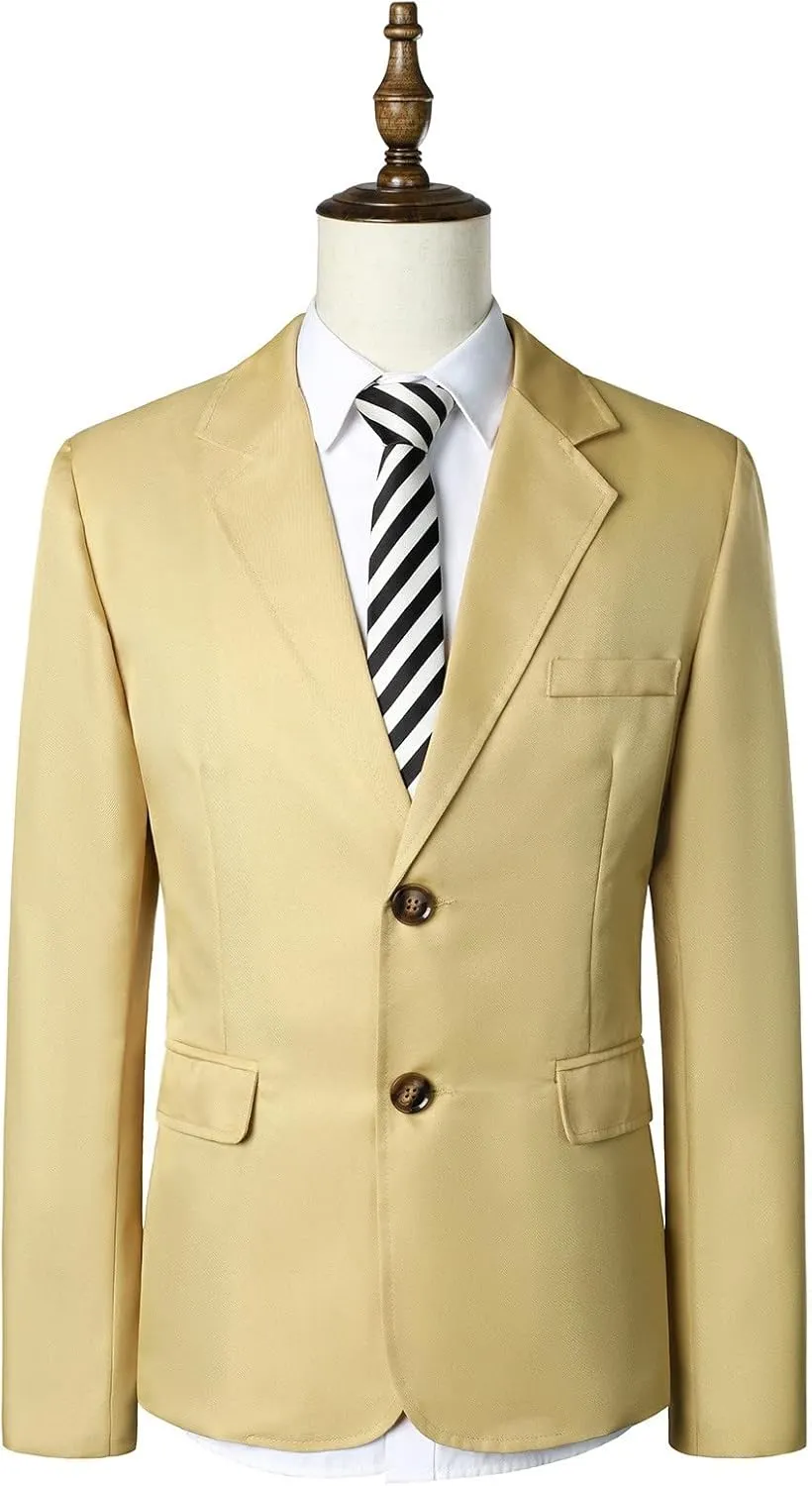 Mens Casual Lightweight Blazer Jacket Two Button Business Jackets Regular Fit Stretch Sport Coats Dinner Jacket