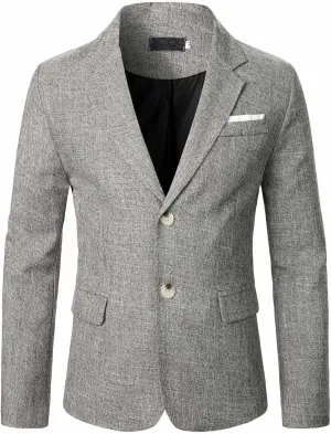 Mens Casual Lightweight Blazer Jacket Two Button Business Jackets Regular Fit Stretch Sport Coats Dinner Jacket