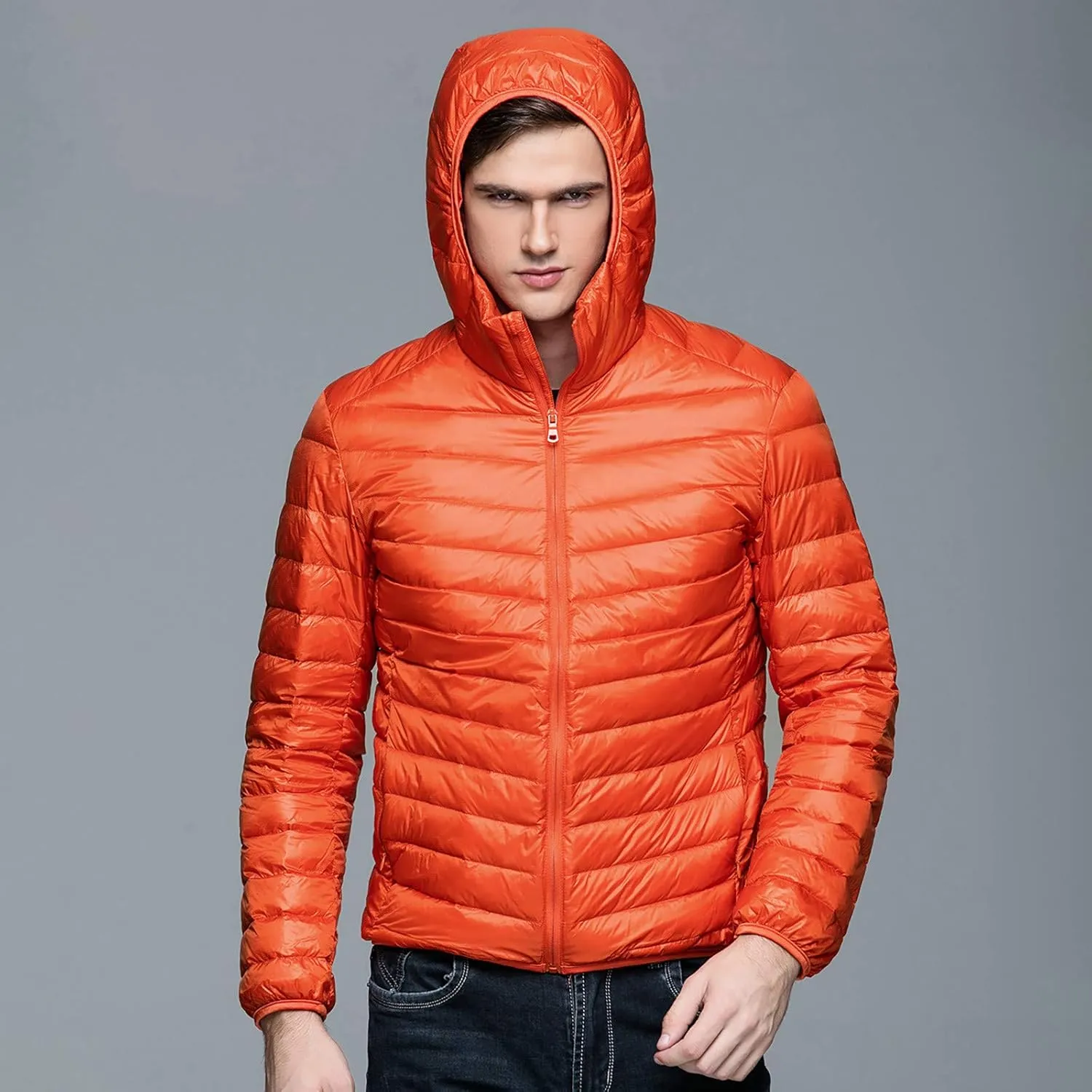 Men's Down Jacket Packable Lightweight Water-Resistant Jackets Warm Winter Puffer Jacket Waterproof Thicken Coats