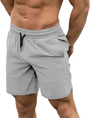 Men's Gym Workout Shorts 7 Inch Quick Dry Casual Athletic Shorts Lightweight Running Bodybuilding Shorts with Pockets