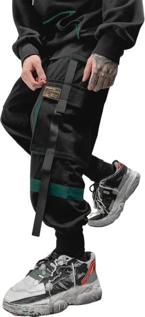 Men's Jogger Pants Techwear Hip Hop Harem Pants Streetwear Tactical Track Pants with Drawstring