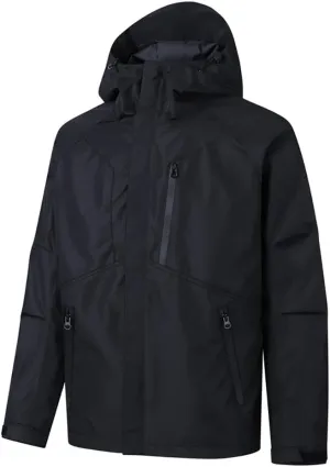 Men's Lightweight Windbreaker Hooded Windproof Water Resistant Rain Jacket Casual Zip Up coat Hiking Fishing Activewear
