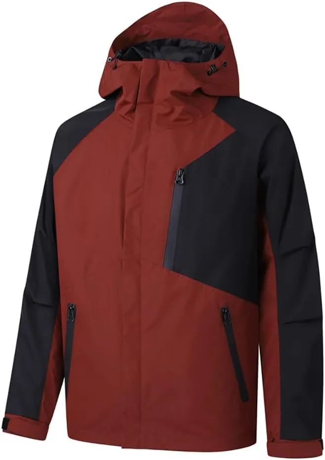 Men's Lightweight Windbreaker Hooded Windproof Water Resistant Rain Jacket Casual Zip Up coat Hiking Fishing Activewear