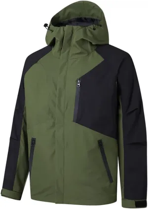 Men's Lightweight Windbreaker Hooded Windproof Water Resistant Rain Jacket Casual Zip Up coat Hiking Fishing Activewear