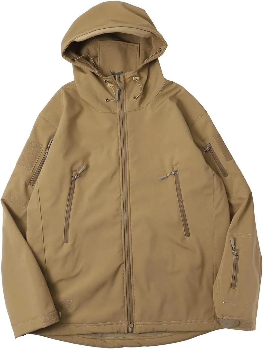 Men's Military Tactical Hoodie Jacket Warm Fleece Linend Hooded Winter Windproof Warm Hoodie Coat with Pockets