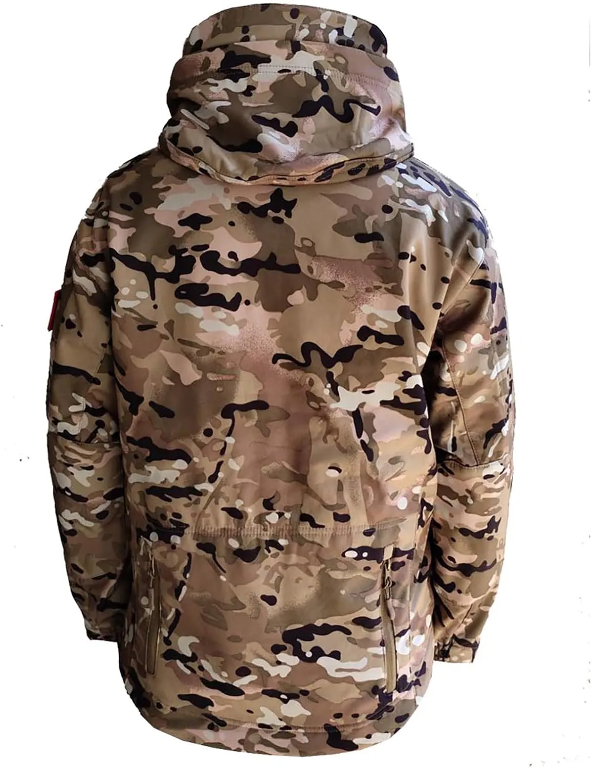 Men's Military Tactical Hoodie Jacket Warm Fleece Linend Hooded Winter Windproof Warm Hoodie Coat with Pockets