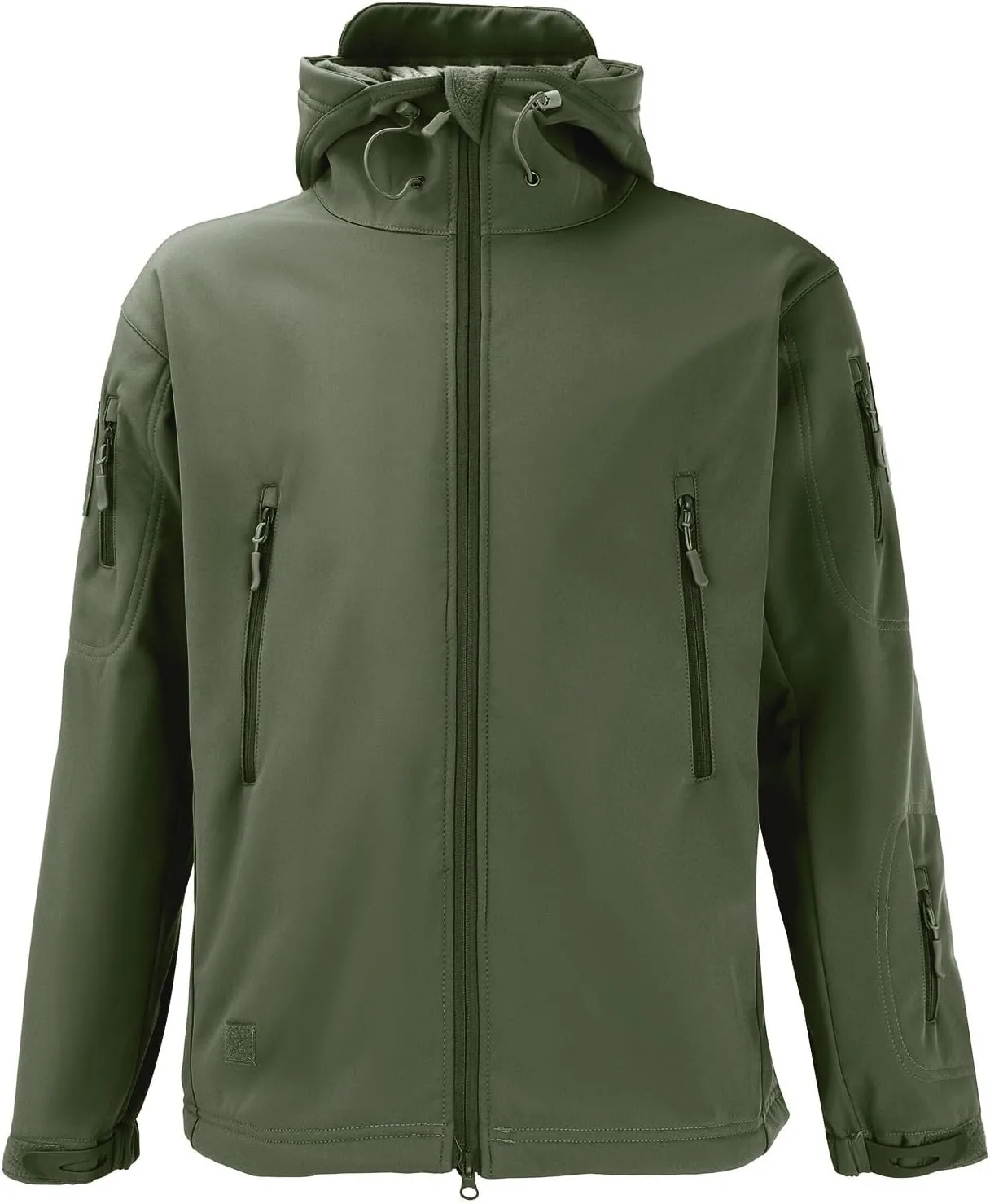 Men's Military Tactical Hoodie Jacket Warm Fleece Linend Hooded Winter Windproof Warm Hoodie Coat with Pockets
