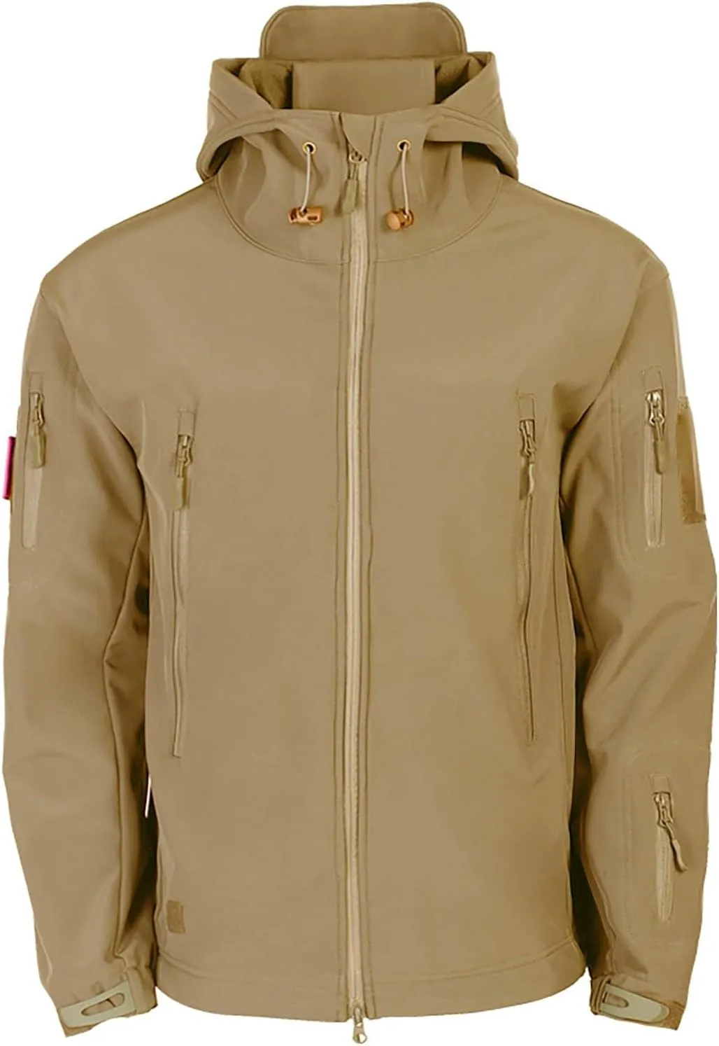 Men's Military Tactical Hoodie Jacket Warm Fleece Linend Hooded Winter Windproof Warm Hoodie Coat with Pockets