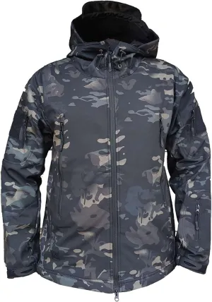 Men's Military Tactical Hoodie Jacket Warm Fleece Linend Hooded Winter Windproof Warm Hoodie Coat with Pockets