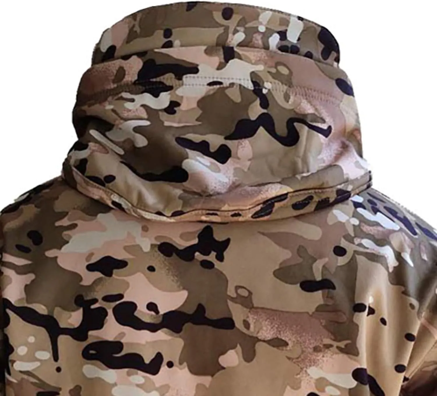 Men's Military Tactical Hoodie Jacket Warm Fleece Linend Hooded Winter Windproof Warm Hoodie Coat with Pockets