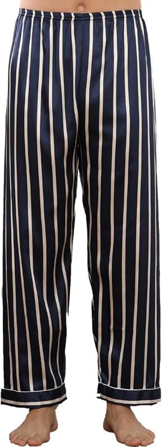 Mens Pajama Pants, Soft Cotton Sleep Lounge Pants Solid Comfort Soft Sleep Pant with Pockets and Drawstring