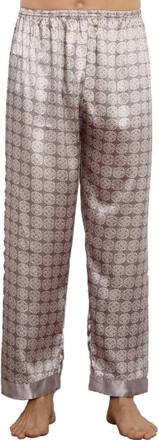 Mens Pajama Pants, Soft Cotton Sleep Lounge Pants Solid Comfort Soft Sleep Pant with Pockets and Drawstring