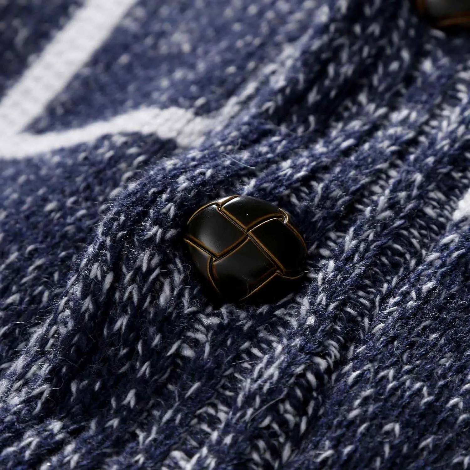 Mens Plaid Cardigan Sweater Button Down Knit Cardigan Casual Open Front Cardigan Shawl Collar Cardigan