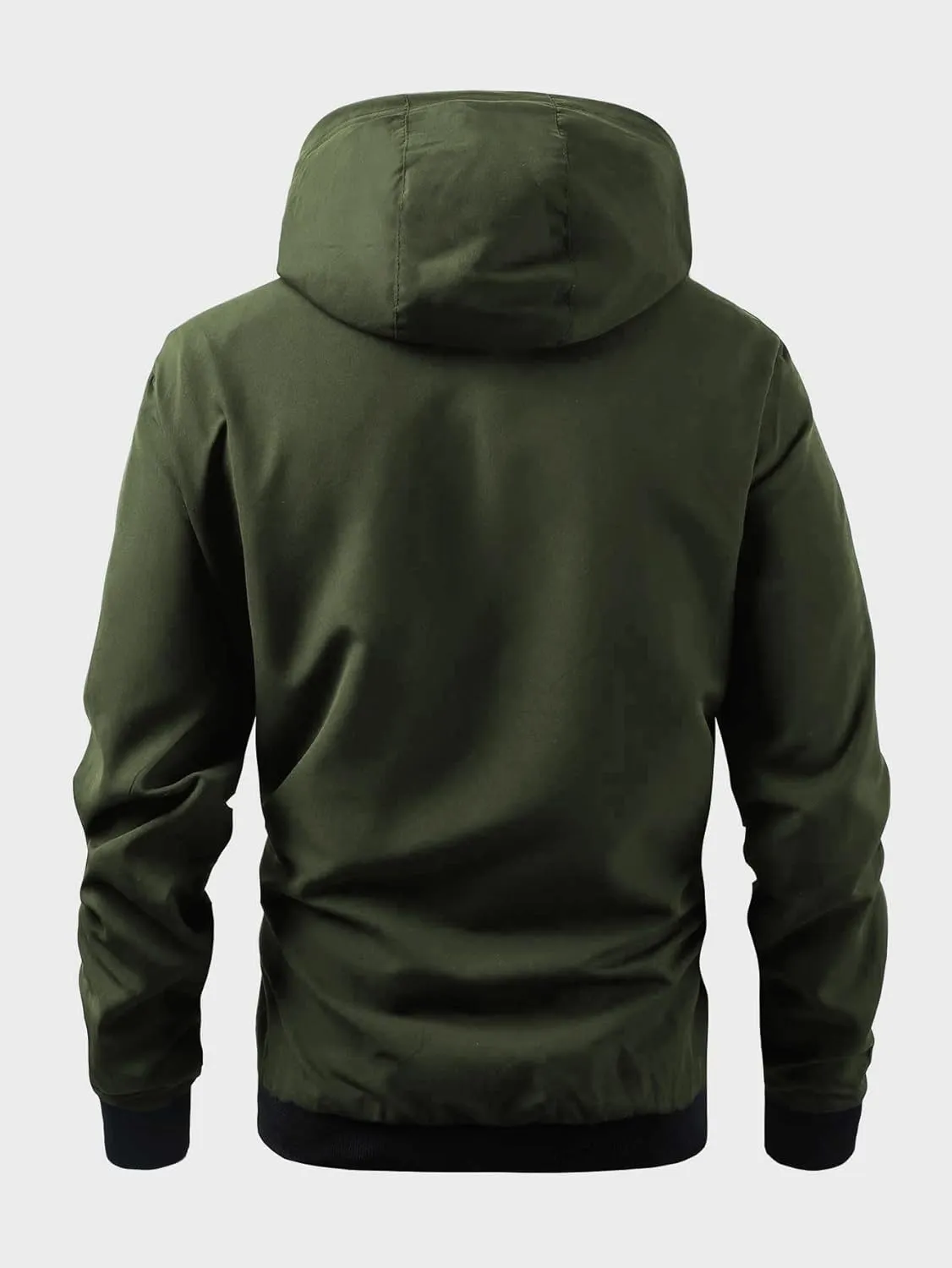 Men's Raincoat Lightweight Waterproof Hooded Rain Jacket with Hood for Hiking Fishing Activewear
