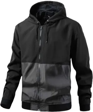 Men's Raincoat Lightweight Waterproof Hooded Rain Jacket with Hood for Hiking Fishing Activewear
