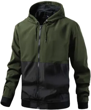 Men's Raincoat Lightweight Waterproof Hooded Rain Jacket with Hood for Hiking Fishing Activewear