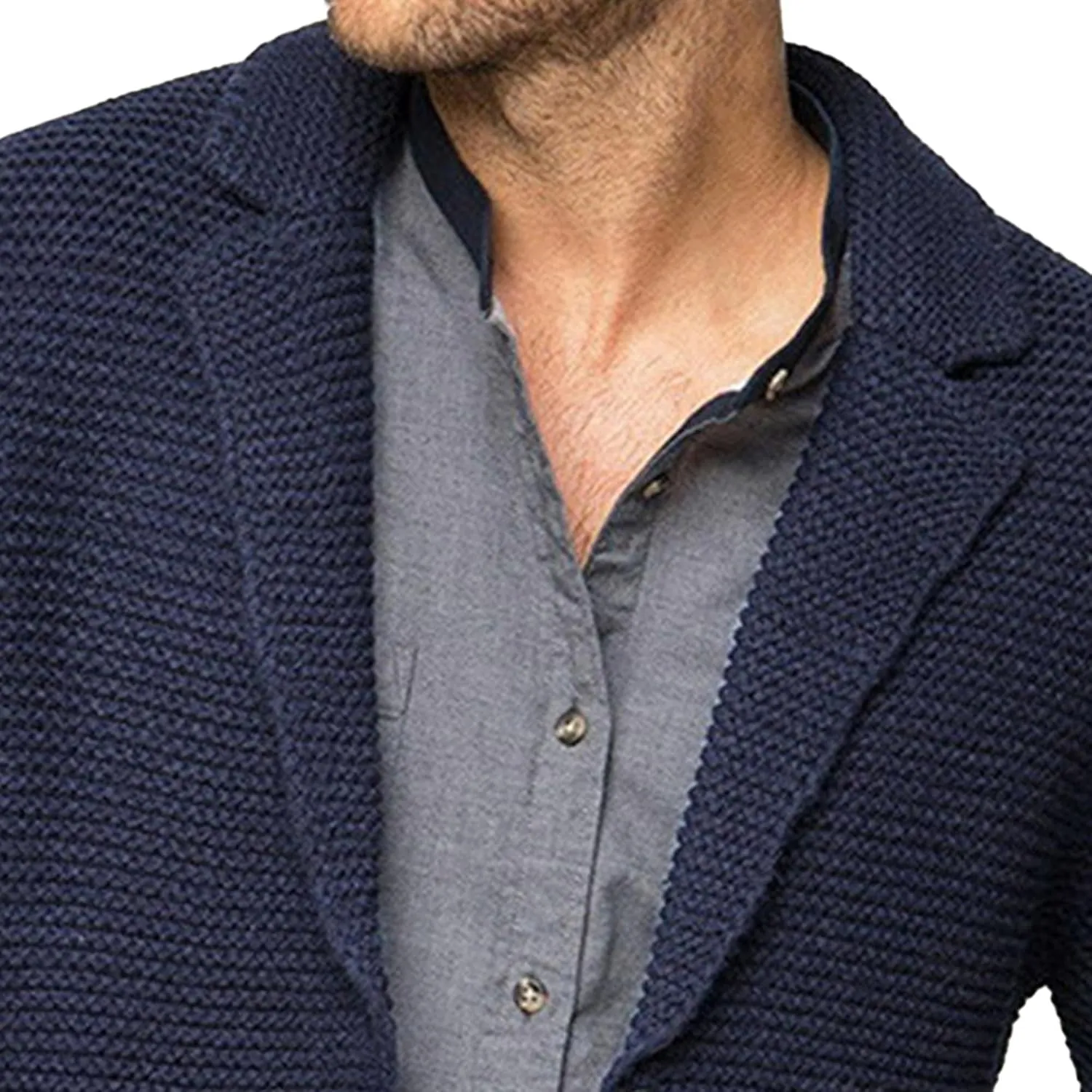 Men's Shawl Collar Button Down Cardigan Waffle Slim Fit Knit Cardigan Thermal Cozy Cardigan Sweaters