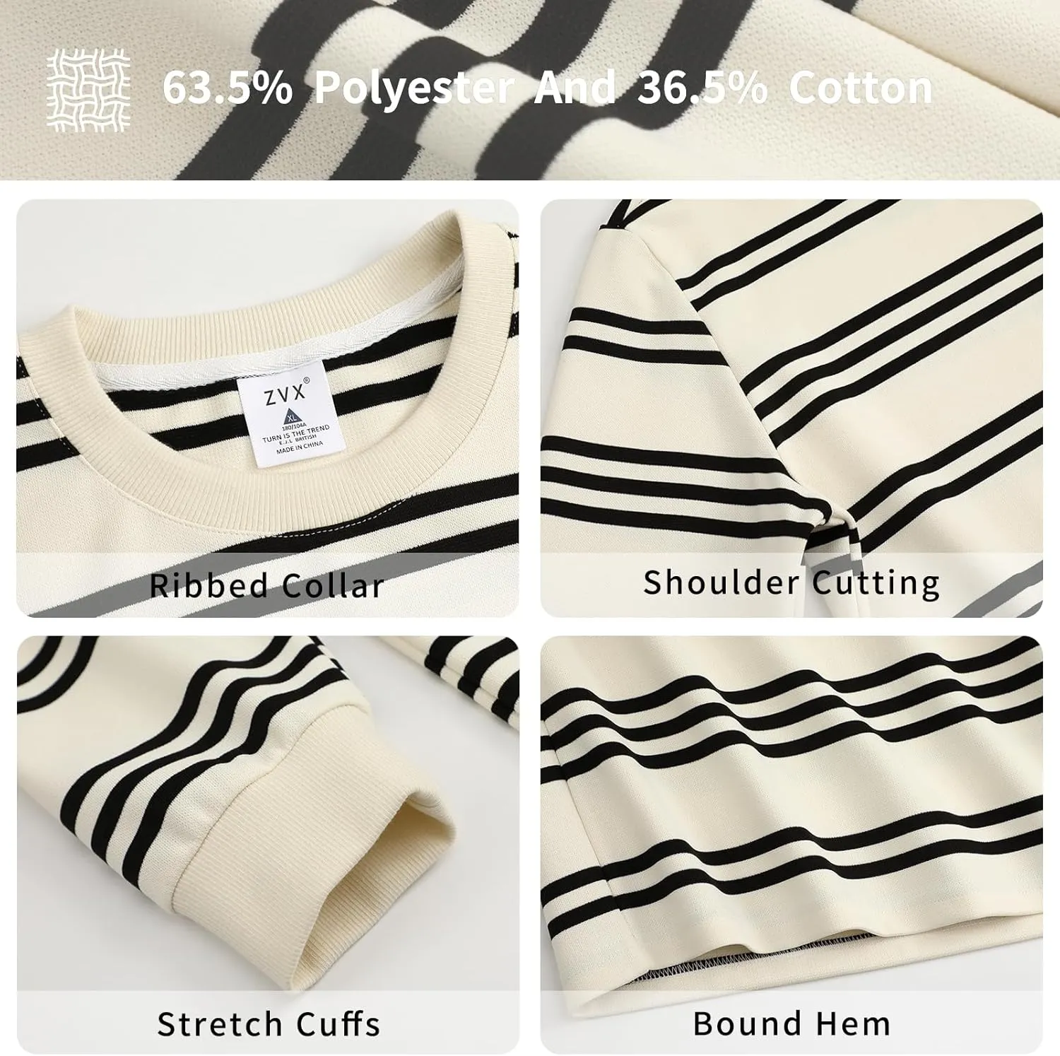 Men's Striped Long Sleeved T-Shirt, Casual Round Neck Long Sleeved Top, Regular-Fit Daily Striped T-Shirt Basic Style