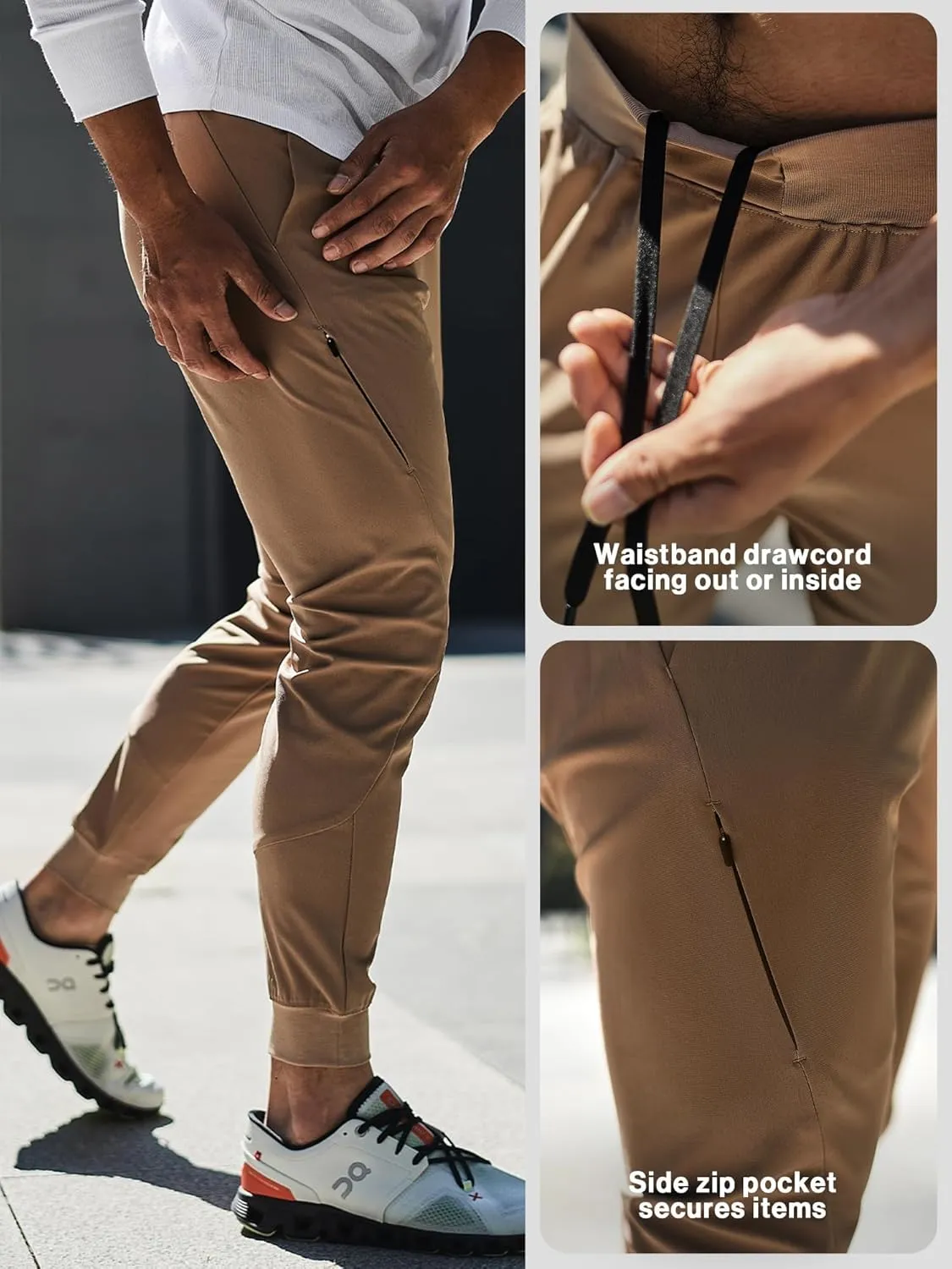 Men's Sweatpants Quick-Drying Stretch Sports Trousers Track Pants Running Workout