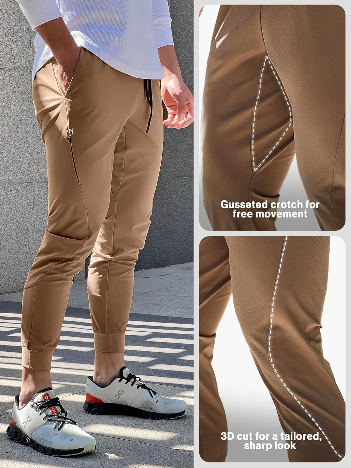Men's Sweatpants Quick-Drying Stretch Sports Trousers Track Pants Running Workout