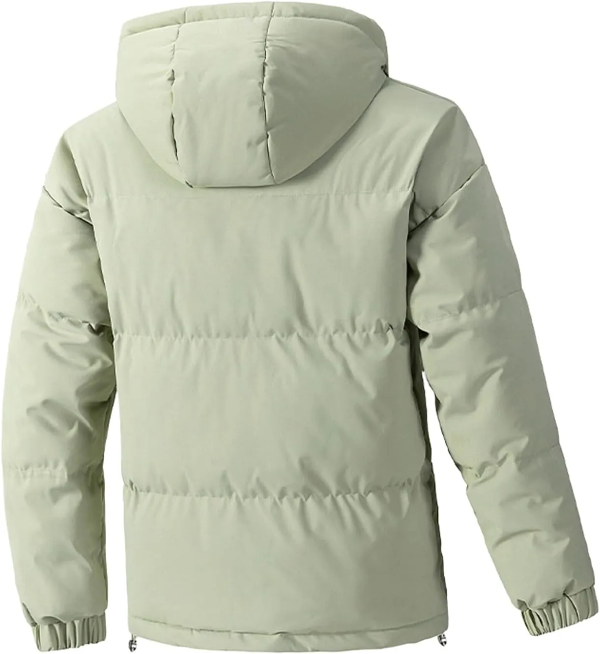 Men's Warm Puffer Jacket Men's Autumn and Winter Simple Comfortable Warm Plus Size Hooded Medium Warm Winter Coats