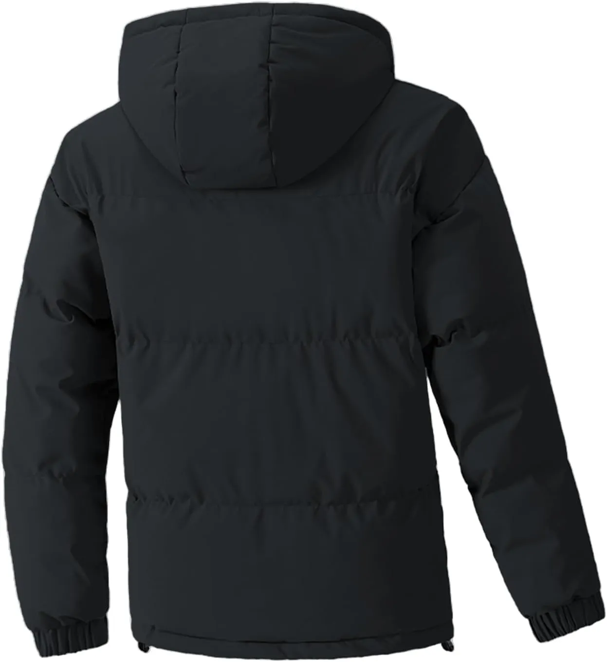Men's Warm Puffer Jacket Men's Autumn and Winter Simple Comfortable Warm Plus Size Hooded Medium Warm Winter Coats