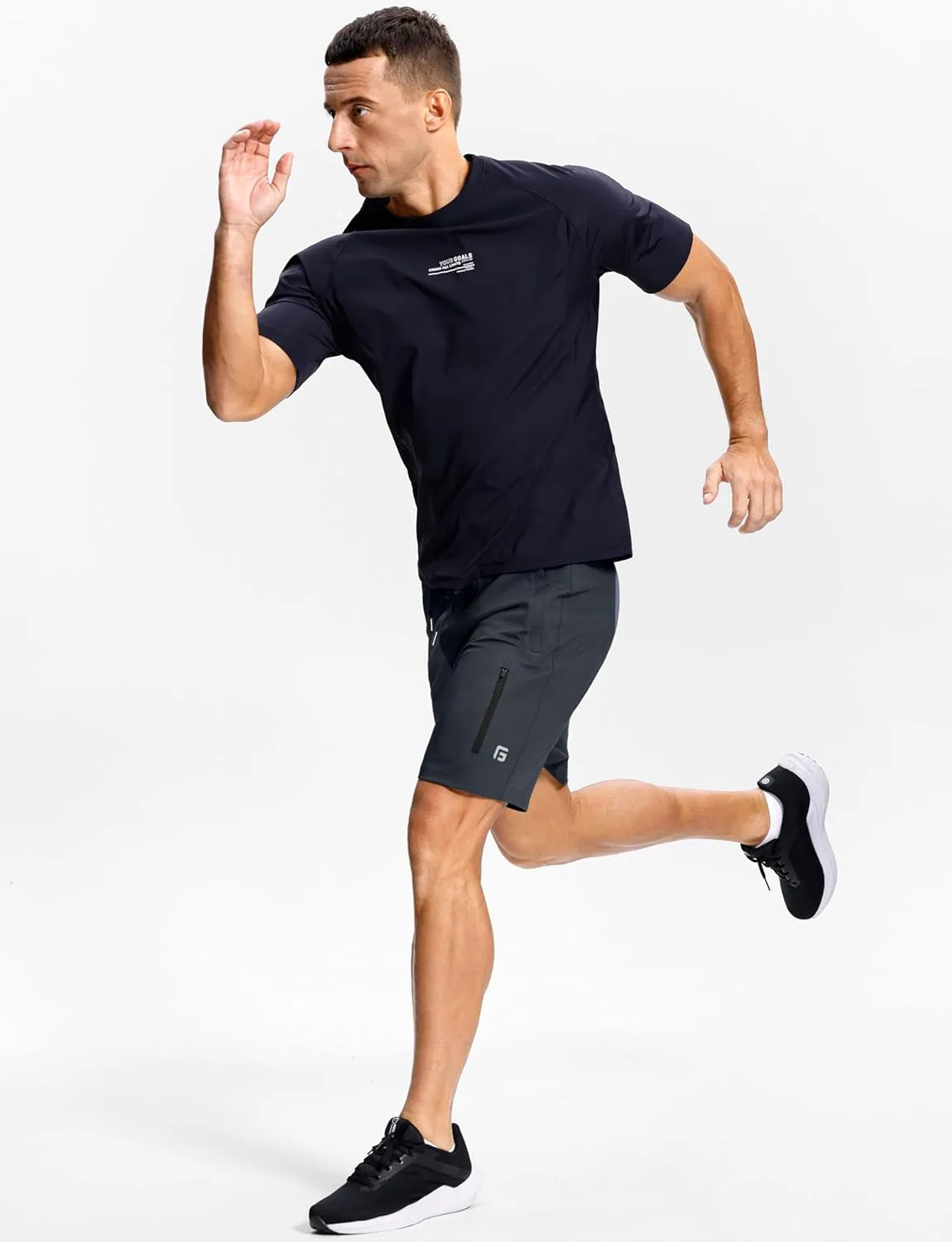 Men's Workout Shorts with Zipper Pockets 7" Quick Dry Lightweight Gym Athletic Running Shorts for Men